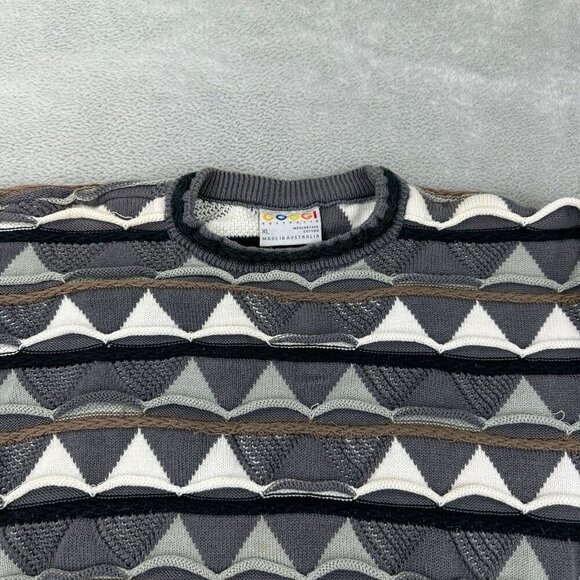 Vintage Coogi Men's Size XL Grey Australia Sweater Cotton - Picture 8 of 14